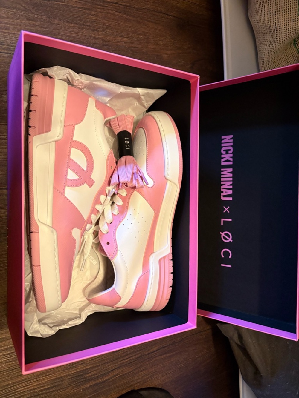 Brand New/Never worn Loci Nicki Minaj Pink Friday Atom Sneakers Size 8.5/9